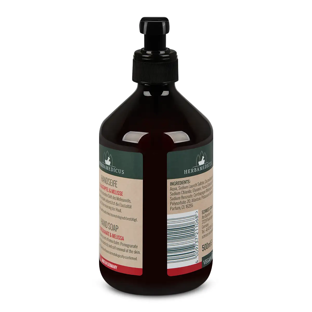 Herbamedicus Handseife 500ml Granatapfel & Melisse