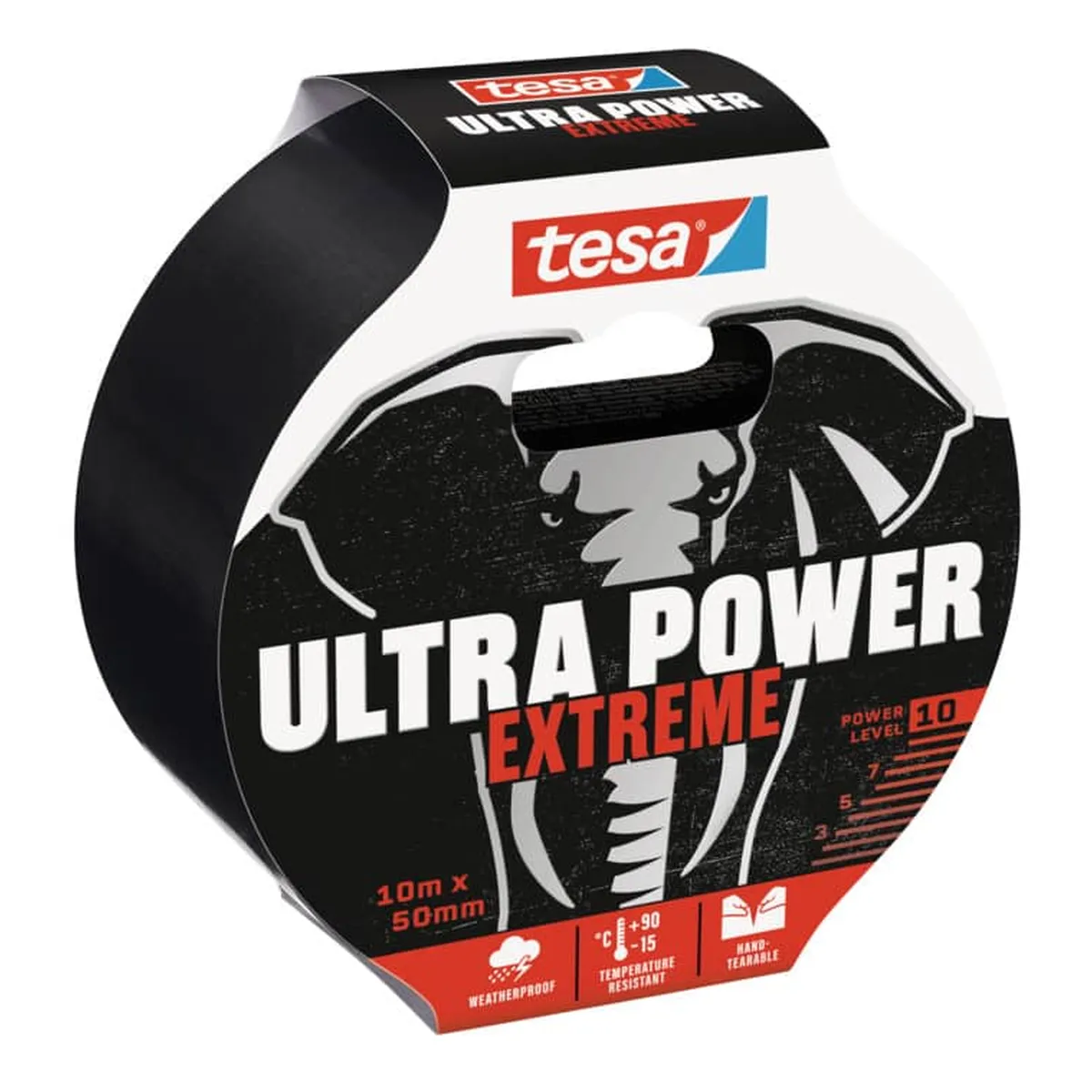 tesa® Reparaturband Ultra Power Extreme - 10 m x 50 mm, schwarz