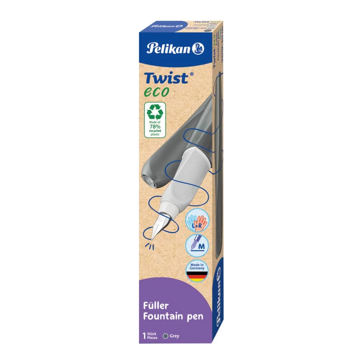 Pelikan® Füller Twist® Eco - Feder M, grau