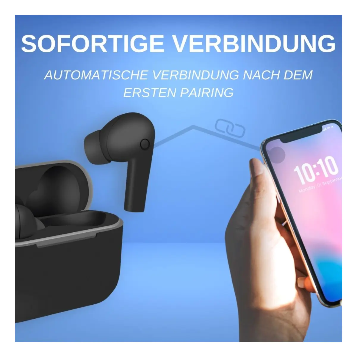 Fontastic TWS In-Ear Kopfhörer Jive inkl Ladecase, schwarz