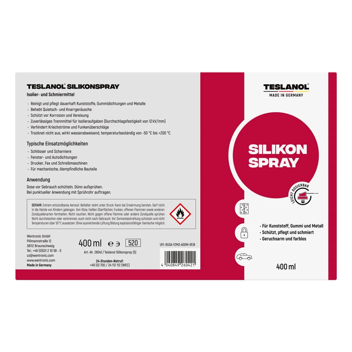 Teslanol Silikonspray (S) 400 ml