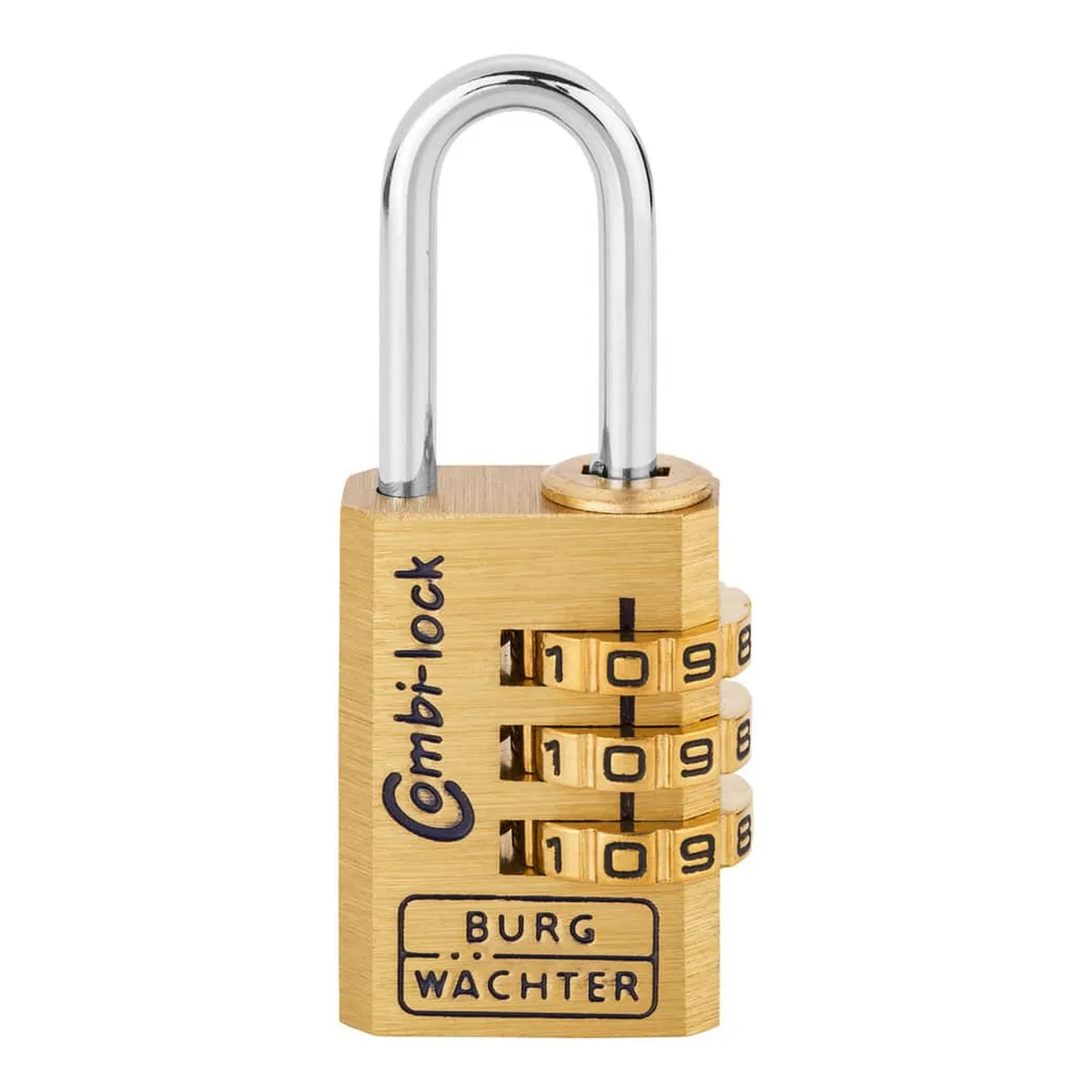 Burg-Wächter Zahlen-Vorhangschloss Combi Lock 80 - drei Zahlenrollen, Bügelhöhe 21,2 mm