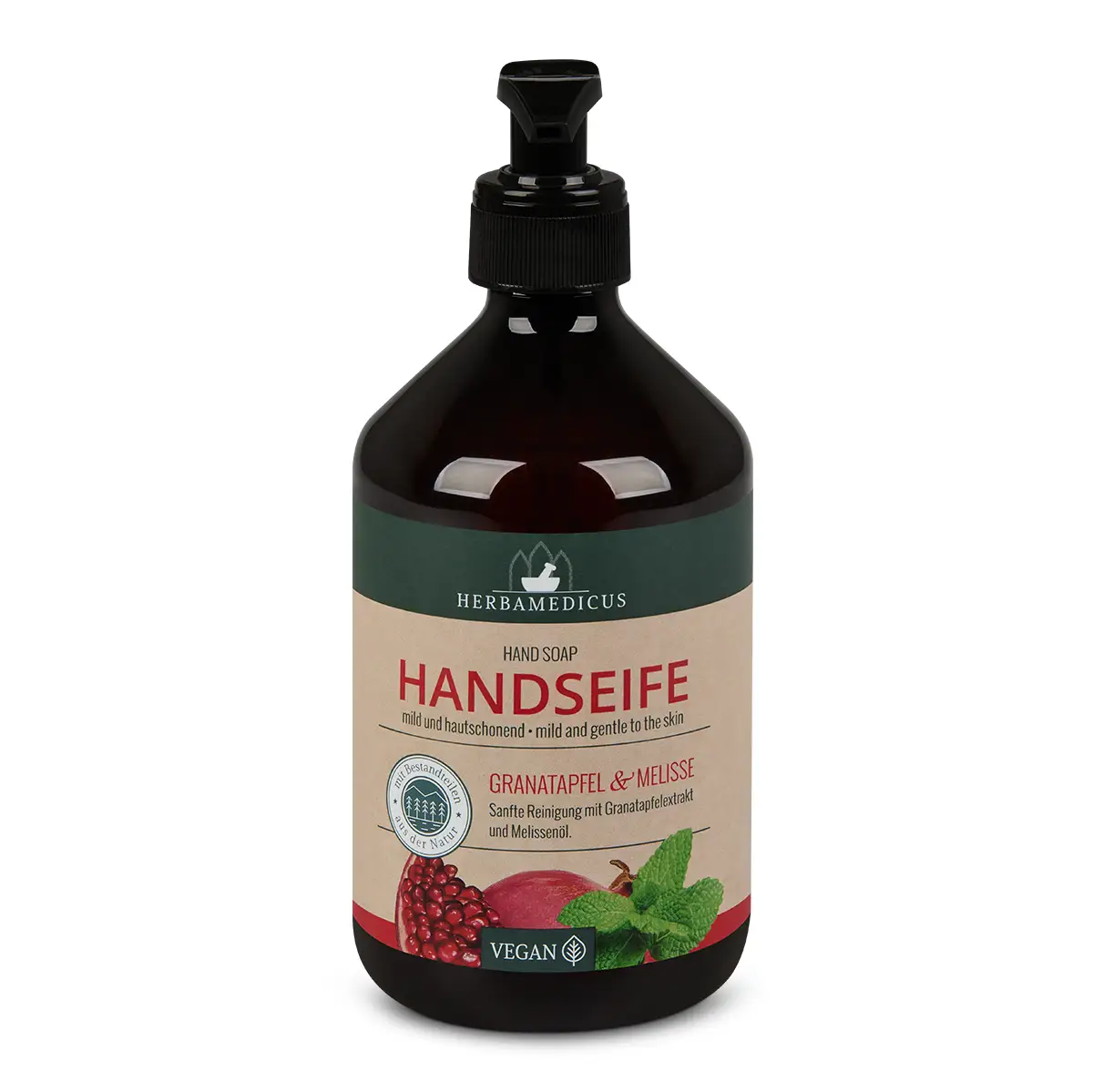 Herbamedicus Handseife 500ml Granatapfel & Melisse