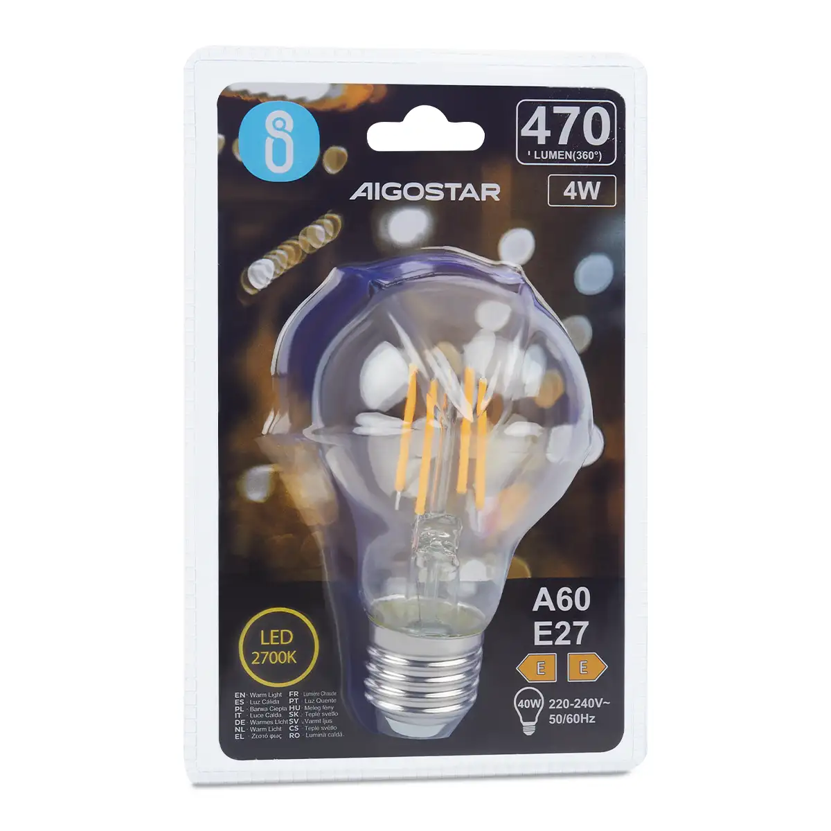 Aigostar LED FILAMENT 'Classic', 4W, E27