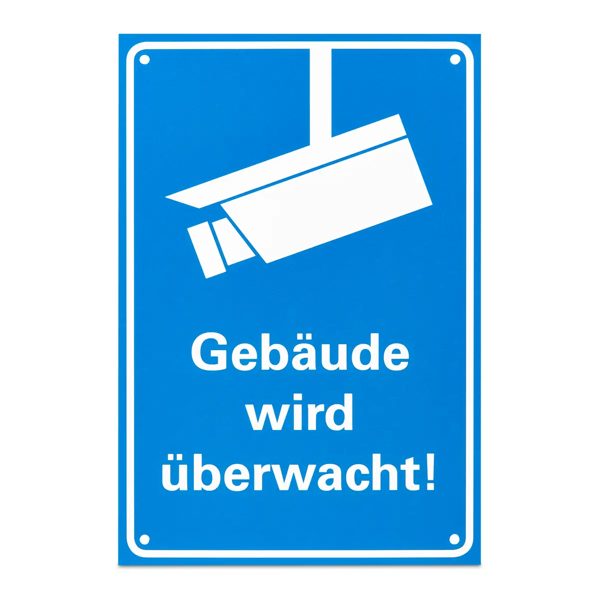 Schild - Gelände wird überwacht blau