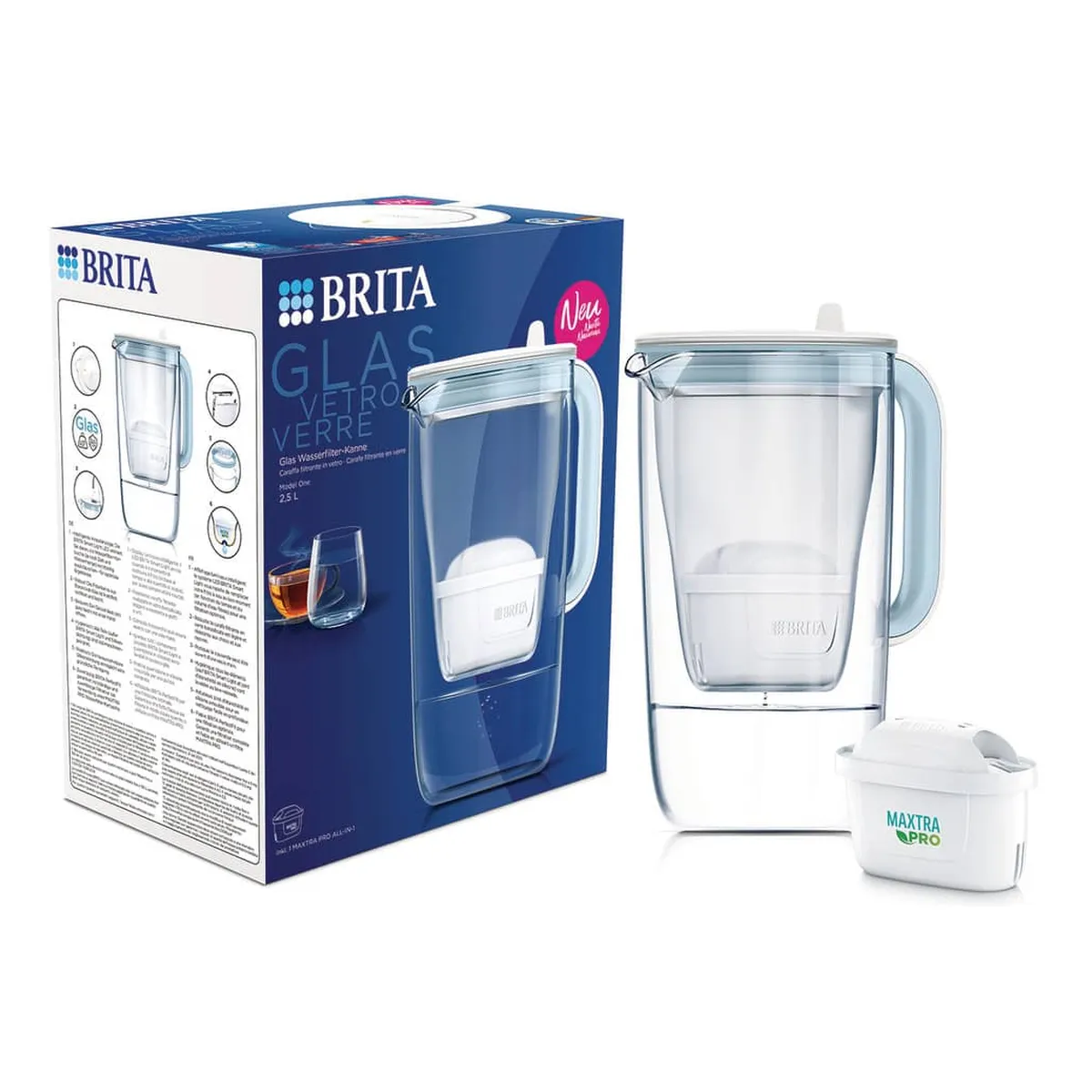 BRITA® Wasserfilter-Kanne Glas Model ONE