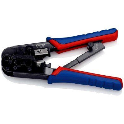 Knipex Crimp-Hebelzange für Westernstecker Westernstecker RJ11/12 (6-pin) 9.65 mm, RJ45 (8-pin)11.68 mm