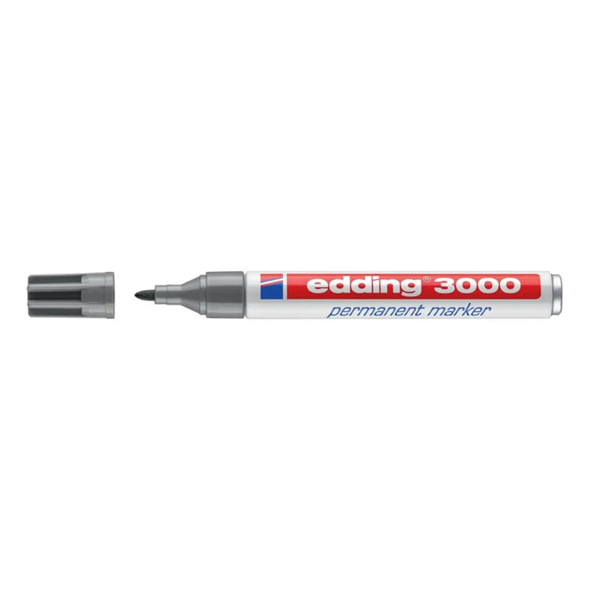 Edding 3000 Permanentmarker - nachfüllbar, 1,5 - 3 mm, grau