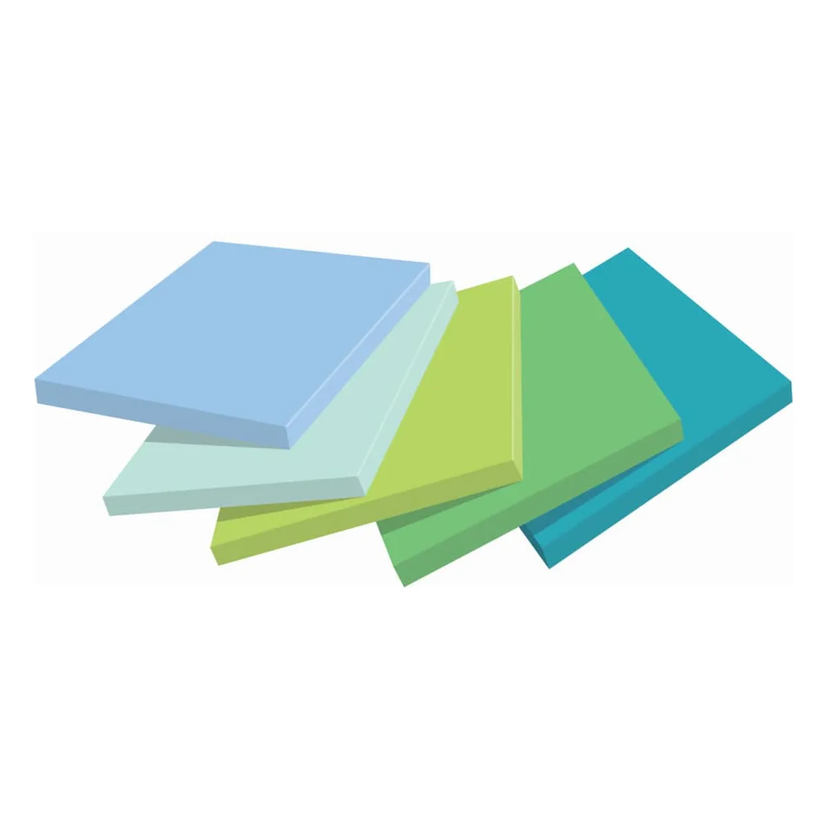 Post-it® SuperSticky Haftnotizblock Super Sticky Notes Oasis Collection - 127 x 76 mm, sortiert 5x 90 Blatt