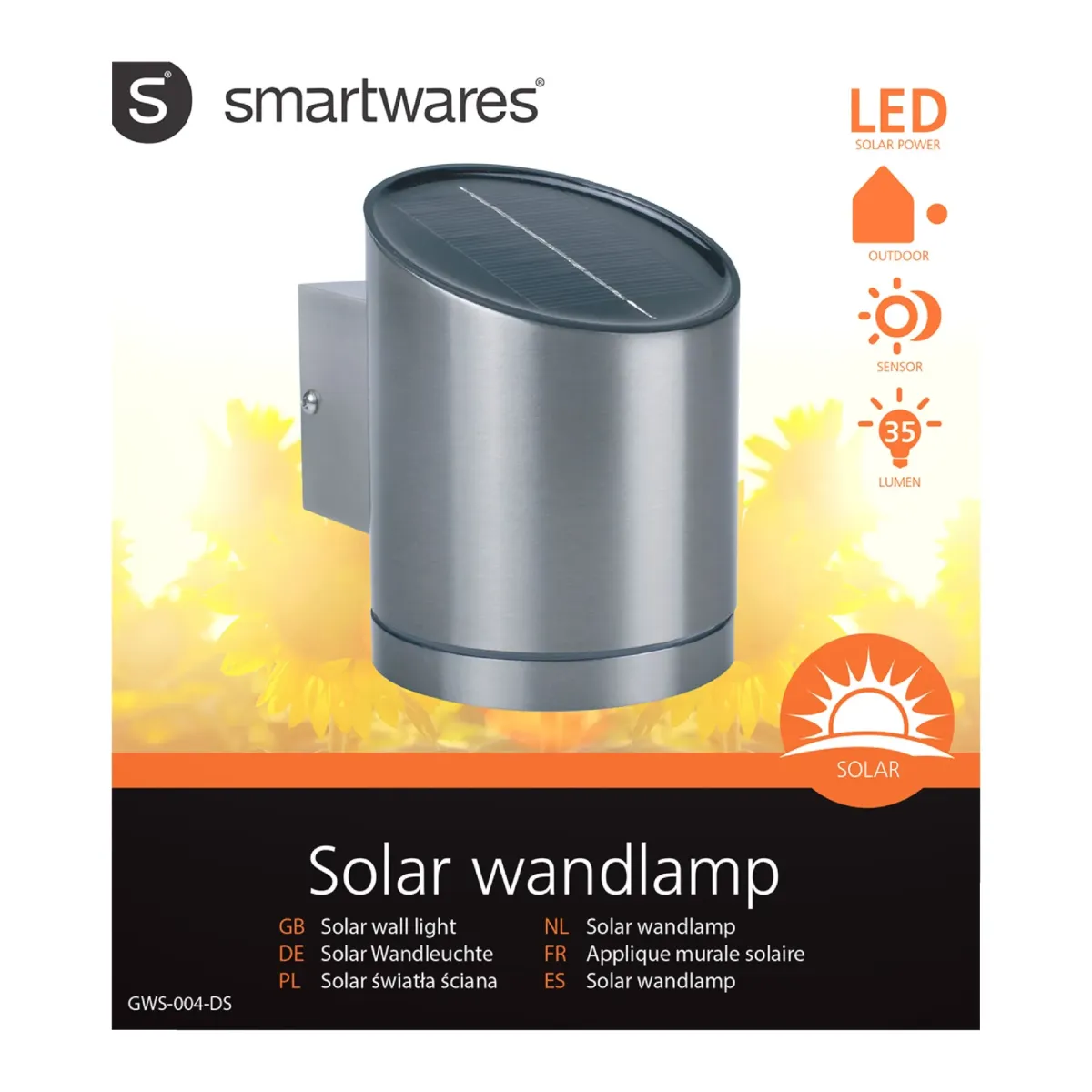 Ranex Solar-Wandleuchte LED grau - 