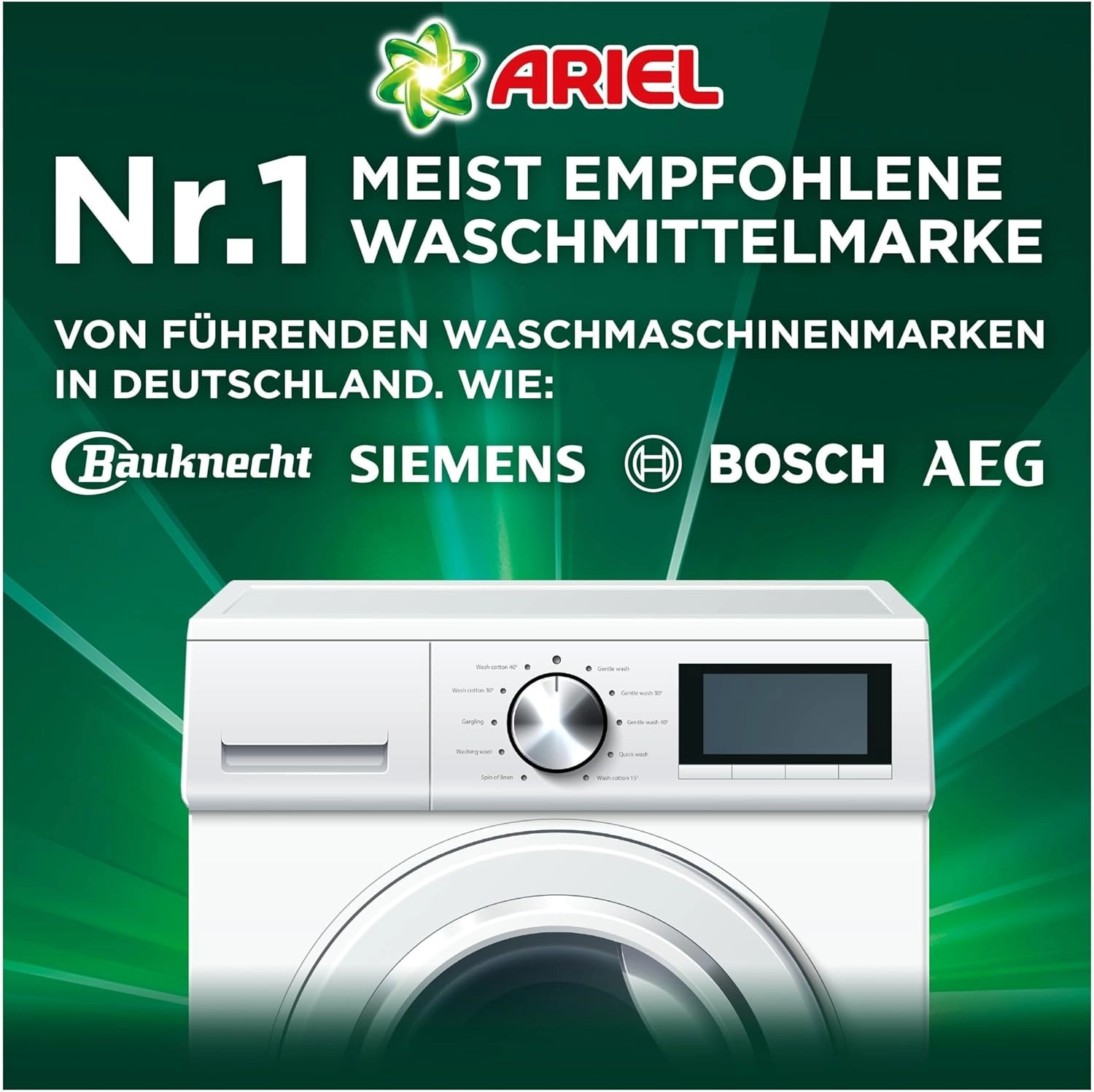 Ariel Color + Farbschutz  5 ltr , 100 Waschladungen , Sondergröße