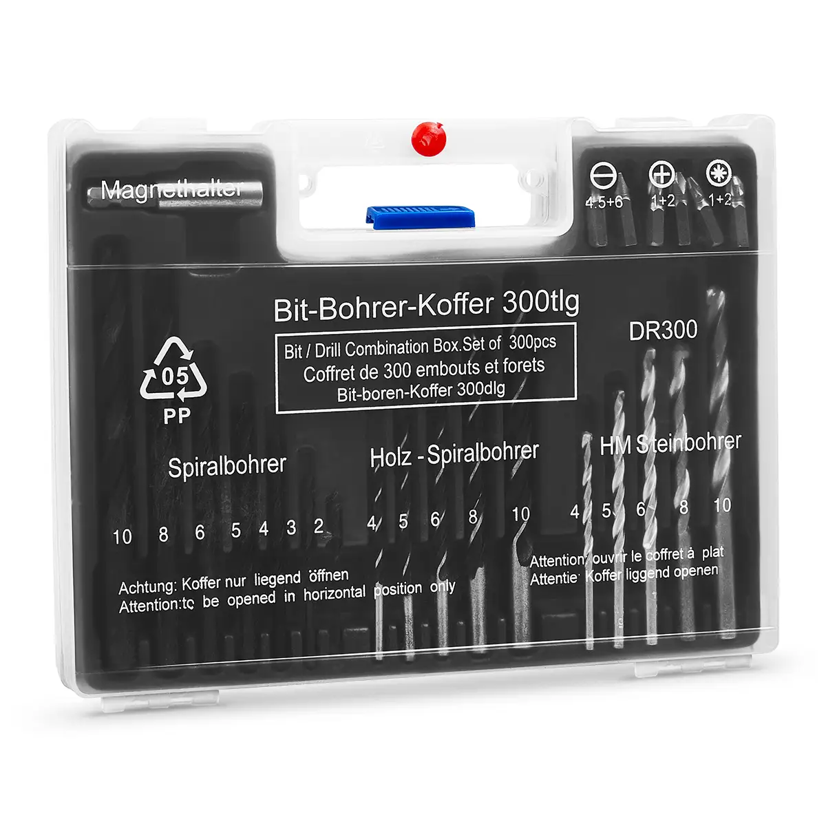 Eurotools Bit-Bohrer-Dübelsatz, 300-tlg.