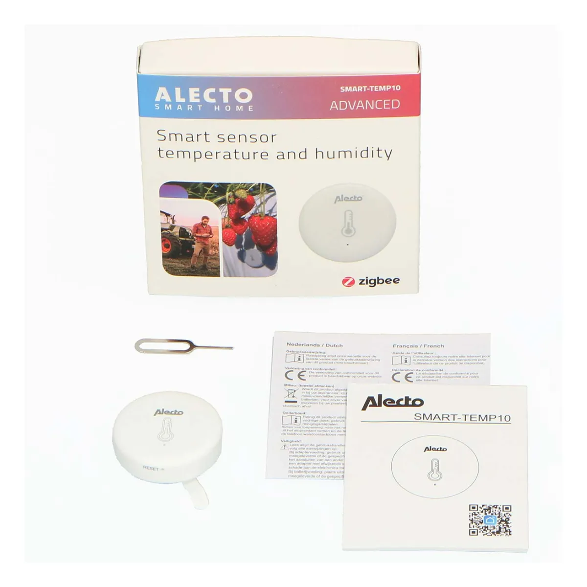 Alecto SMART-TEMP10 Intelligenter Zigbee-Temperatur- und Feuchtigkeitssensor