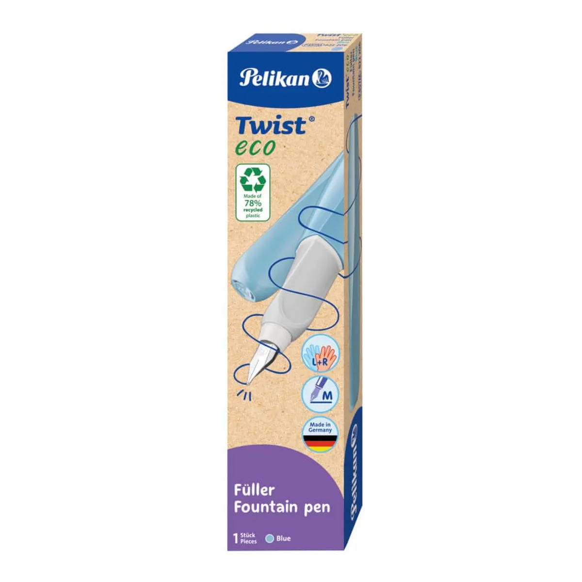 Pelikan® Füller Twist® Eco - Feder M, blau