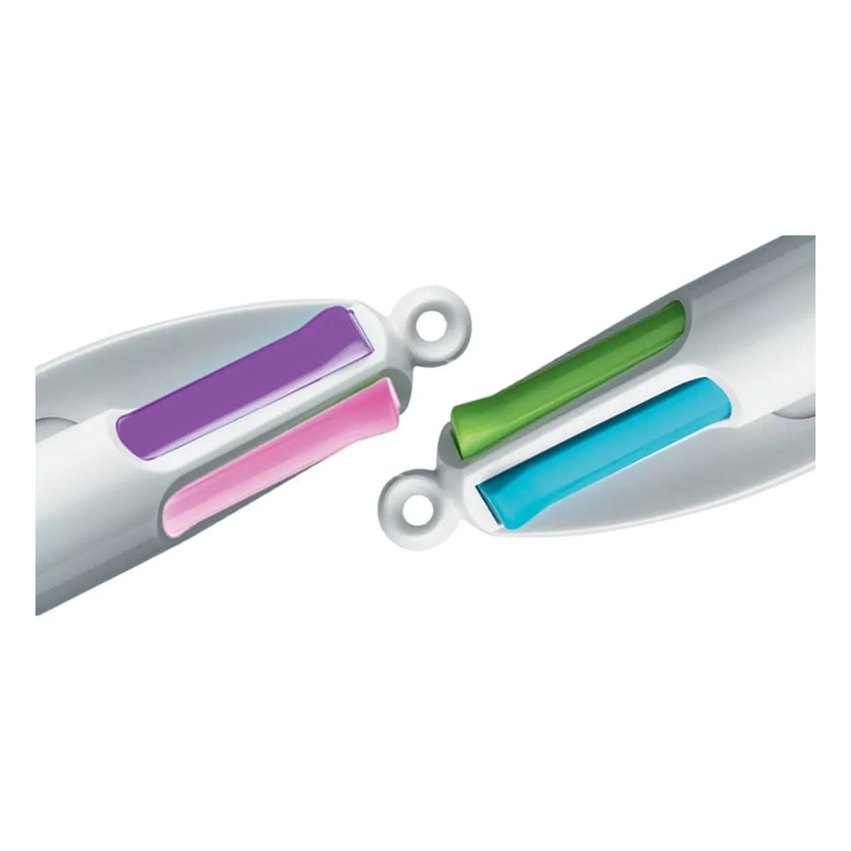 BiC Vierfarbkugelschreiber 4 Colours GRIP Fashion - dokumentenecht, 0,4 mm, lila/weiß