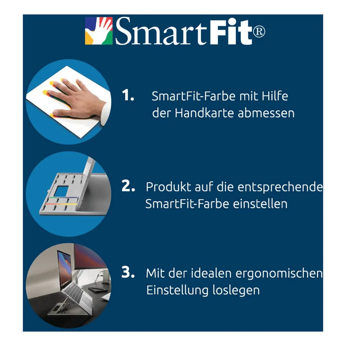 Kensington® Bildschirmträger SmartFit®-System, drehbar, schwarz