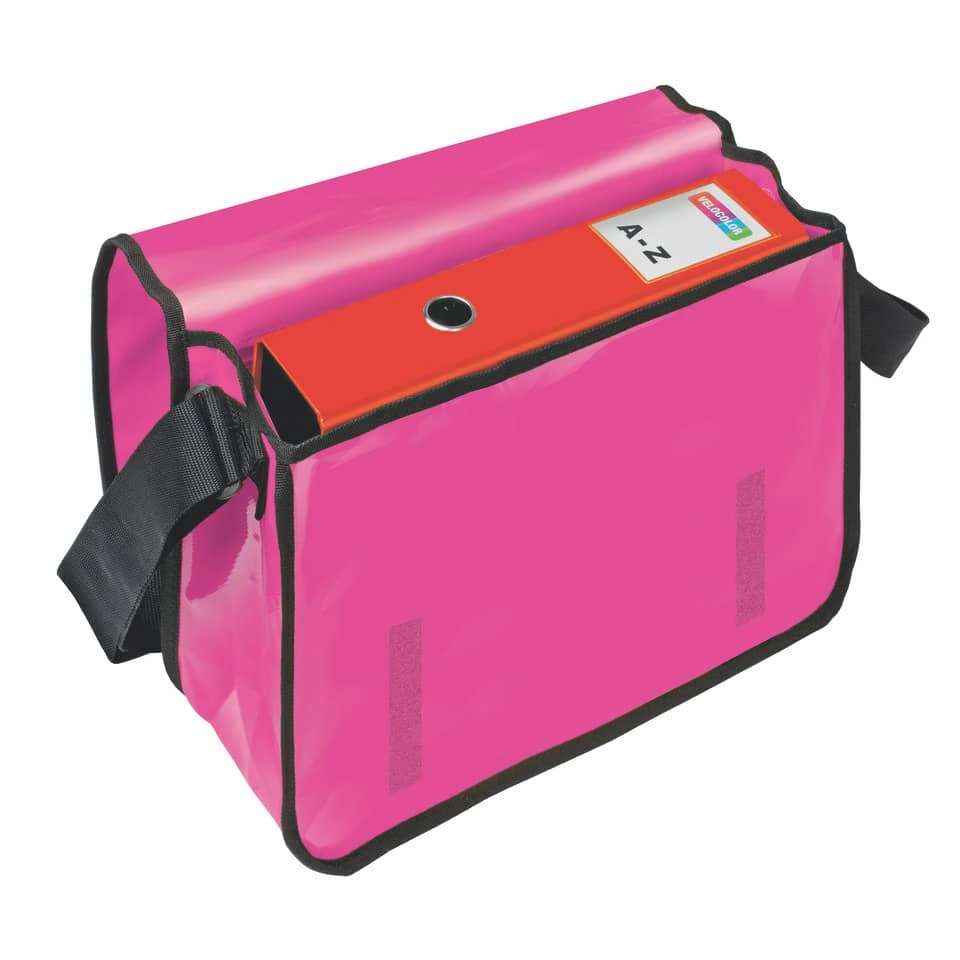 VELOCOLOR® Umhängetasche - 375 x 315 x 110 mm, LKW-Plane, pink