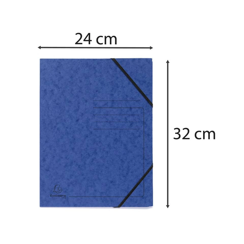 EXACOMPTA Sammelmappe - A4, 355 g/qm, Gummizug, 5 Stück sortiert