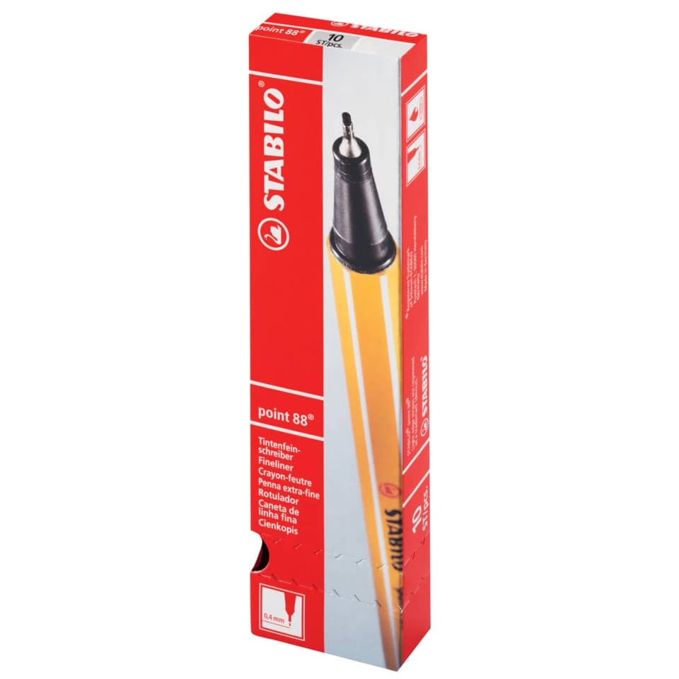 Fineliner point 88®, 0,4 mm, rot