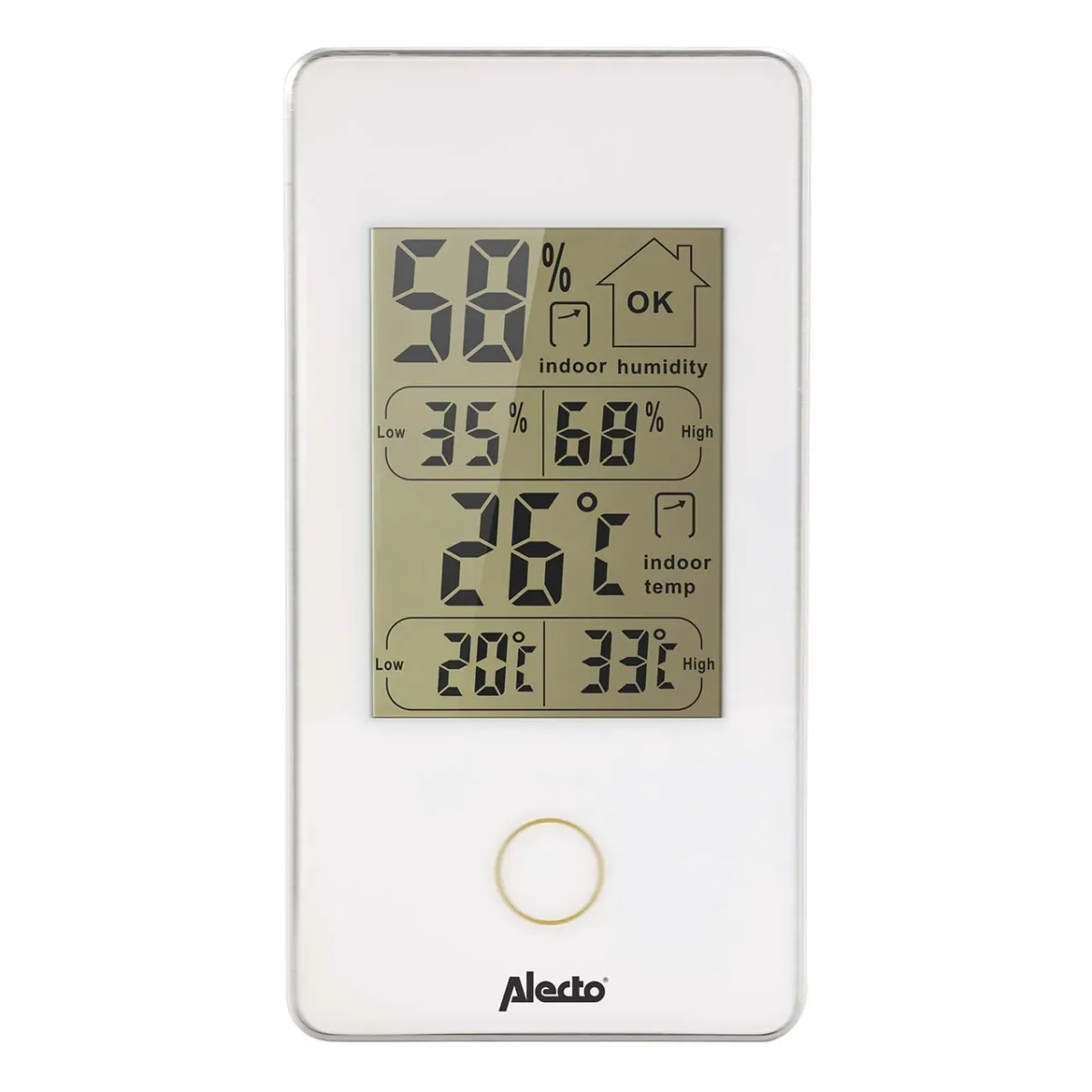 Alecto Digitales Innenthermometer weiß