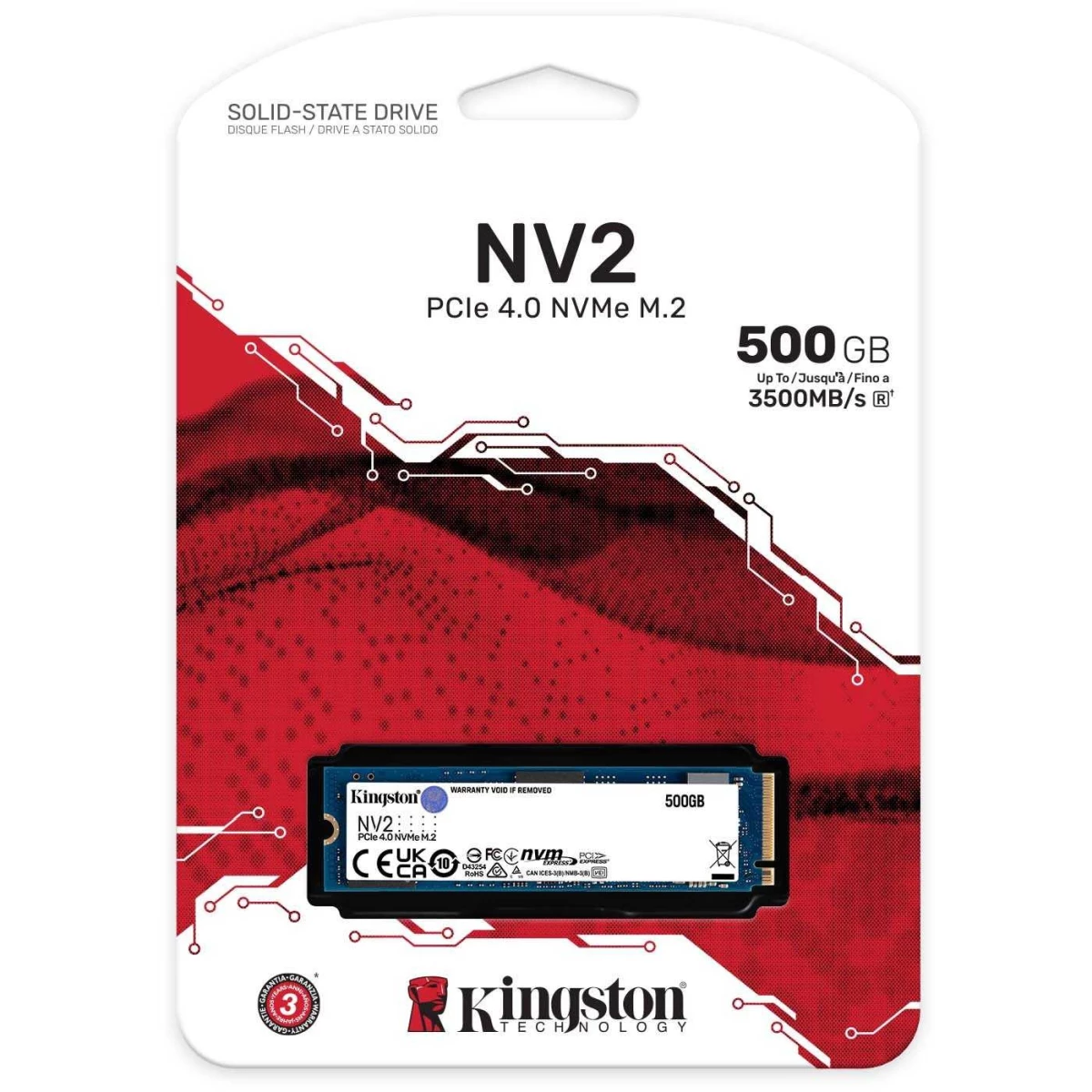 Kingston SSD M.2 500GB NV2 NVMe PCIe 4.0