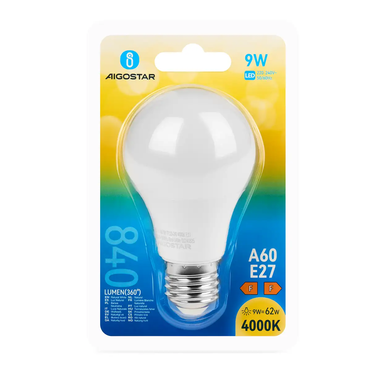 Aigostar LED 'Classic' E27, 9W