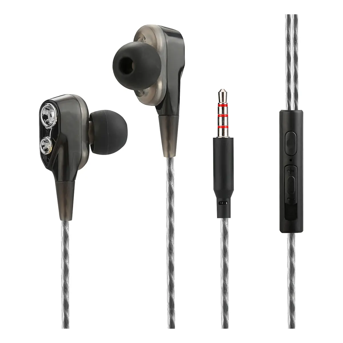 In-Ear Headset Duett, 2 hochauflösende Treiber schwarz - Fontastic