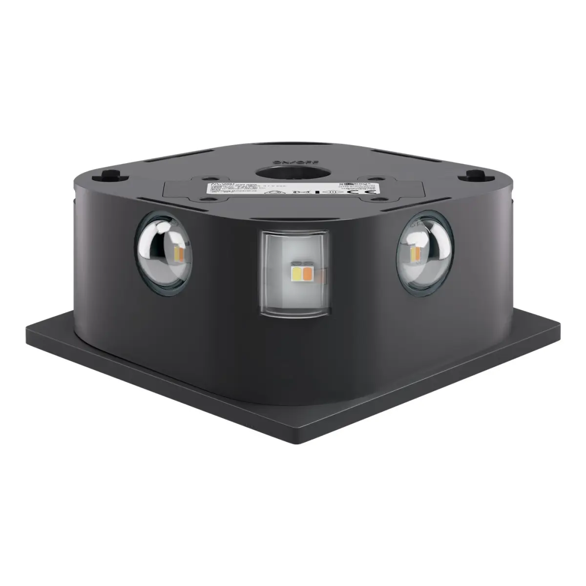 Goobay LED-Solar-Wandleuchte Rhombus, schwarz