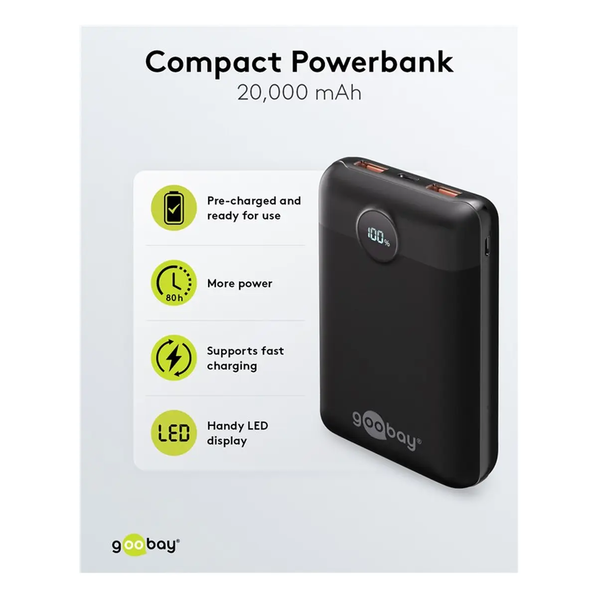 Goobay Powerbank 20.000 mAh